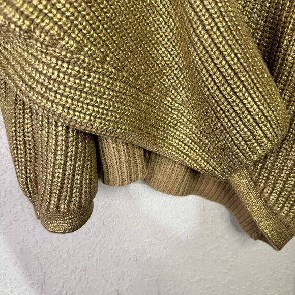 Kika Vargas X Target Metallic Back Tie Sweater Gold Metallic Knit Size XL - Picture 10 of 13